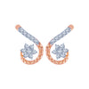 14k (585) Rose Gold and Diamond Stud Earrings for Women