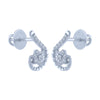 14k (585) White Gold and Diamond Stud Earrings for Women