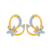 14k (585) Yellow Gold and Diamond Stud Earrings for Women