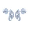 14k (585) White Gold and Diamond Stud Earrings for Women