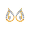 14k (585) Yellow Gold and Diamond Stud Earrings for Women