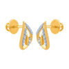 14k (585) Yellow Gold and Diamond Stud Earrings for Women