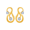 14k (585) Yellow Gold and Diamond Stud Earrings for Women