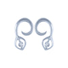 14k (585) White Gold and Diamond Stud Earrings for Women