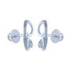 14k (585) White Gold and Diamond Stud Earrings for Women