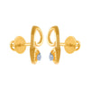 14k (585) Yellow Gold and Diamond Stud Earrings for Women