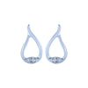 14k (585) White Gold and Diamond Stud Earrings for Women