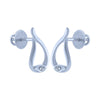 14k (585) White Gold and Diamond Stud Earrings for Women