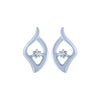 14k (585) White Gold and Diamond Stud Earrings for Women