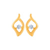 14k (585) Yellow Gold and Diamond Stud Earrings for Women