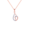 14KT (585) Rose Gold and Diamond Pendant for Women