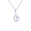 14KT (585) White Gold and Diamond Pendant for Women