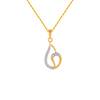 14KT (585) Yellow Gold and Diamond Pendant for Women