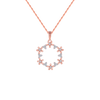 14KT (585) Rose Gold and Diamond Pendant for Women