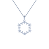 14KT (585) White Gold and Diamond Pendant for Women