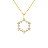 14KT (585) Yellow Gold and Diamond Pendant for Women