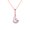 14KT (585) Rose Gold and Diamond Pendant for Women