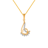 14KT (585) Yellow Gold and Diamond Pendant for Women