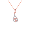 14KT (585) Rose Gold and Diamond Pendant for Women