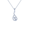 14KT (585) White Gold and Diamond Pendant for Women