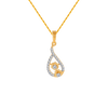 14KT (585) Yellow Gold and Diamond Pendant for Women