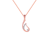 14KT (585) Rose Gold and Diamond Pendant for Women