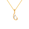 14KT (585) Yellow Gold and Diamond Pendant for Women