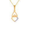 14KT (585) Yellow Gold and Diamond Pendant for Women