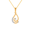 14KT (585) Yellow Gold and Diamond Pendant for Women