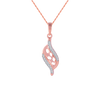 14KT (585) Rose Gold and Diamond Pendant for Women