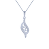 14KT (585) White Gold and Diamond Pendant for Women