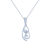 14k (585) White Gold and Diamond Pendant for Women