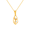 14k (585) Yellow Gold and Diamond Pendant for Women