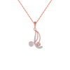 14KT (585) Rose Gold and Diamond Pendant for Women