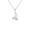 14KT (585) White Gold and Diamond Pendant for Women