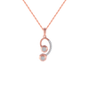 14KT (585) Rose Gold and Diamond Pendant for Women