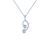 14KT (585) White Gold and Diamond Pendant for Women