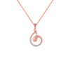 14KT (585) Rose Gold and Diamond Pendant for Women