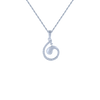 14KT (585) White Gold and Diamond Pendant for Women