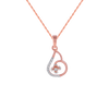 14KT (585) Rose Gold and Diamond Pendant for Women