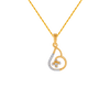 14KT (585) Yellow Gold and Diamond Pendant for Women