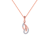 14KT (585) Rose Gold and Diamond Pendant for Women