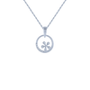 14KT (585) White Gold and Diamond Pendant for Women