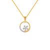 14KT (585) Yellow Gold and Diamond Pendant for Women