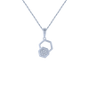 14KT (585) White Gold and Diamond Pendant for Women