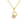 14KT (585) Yellow Gold and Diamond Pendant for Women