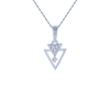 14KT (585) White Gold and Diamond Pendant for Women