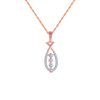 14KT (585) Rose Gold and Diamond Pendant for Women