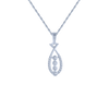 14KT (585) White Gold and Diamond Pendant for Women