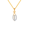 14KT (585) Yellow Gold and Diamond Pendant for Women